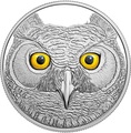 Канада 15 долларов 2017 Ушастая Сова (Canada 15$ 2017 Glow-In-The-Dark Coin Great Horned Owl).Арт.60