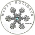 Палау 1 доллар 2006 Снежинка – Рождественские праздники (Palau 1$ 2006 Happy holidays Snowflake Swarovski).Арт.000227513413/60