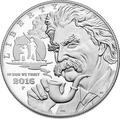 Соединенные Штаты Америки 1 доллар 2016 Марк Твен, Лягушка Лошадь Рыбалка Книга (2016 US 1$ Mark Twain Proof).Арт.000432553001/60
