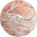 Монголия 2000 тугриков 2018 Велоцираптор (Mongolia 2000T 2018 Velociraptor 3 oz Silver Coin).Арт.60