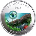 Канада 20 долларов 2017 Морская Черепаха серия Под водой 3D Капля (Canada 20C$ 2017 Under the Sea Sea Turtle).Арт.60