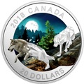 Канада 20 долларов 2018 Волки Геометрическая Фауна (Canada 20C$ 2018 Geometric Fauna Grey Wolves).Арт.60