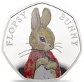 Великобритания 50 пенсов 2018 Кролик Флопси Банни Персонажи Беатрис Поттер (UK 50 pence 2018 Flopsy Bunny Beatrix Potter Silver).Арт.60
