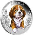 Тувалу 50 центов 2018 Бигль Щенки (Tuvalu 50 cents 2018 Puppies Beagle 1/2oz Silver).Арт.60