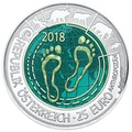 Австрия 25 евро 2018 Антропоцен (Austria 25 euro 2018 Anthropocene Silver Niobium Coin).Арт.60