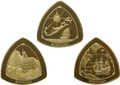 Бермуды 3х30 долларов 1996-1998 Бермудский Треугольник Корабли Компас Карта Набор 3 монеты (Bermuda 3х30$ 1996-1998 Gold Coins Set Bermuda Triangle Ships Compass Map).Арт.63