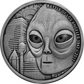 Буркина Фасо 1000 франков 2017 Битва за Лос-Анджелес НЛО (Burkina Faso 1000 Francs 2017 Battle of Los Angeles UFO Real Eye 1oz Silver Coin).Арт.000440754909
