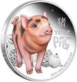 Тувалу 50 центов 2019 Год Свиньи Детеныш (Tuvalu 0,5$ 2019 Year of the Pig Baby).Арт.67