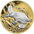 Ниуэ 100 долларов 2019 Ночная Австралия Утконос (Niue 100$ 2019 Australia at Night Platypus 1oz Gold Proof Coin).Арт.67