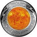 Австралия 5 долларов 2019 Солнце серия За Пределами Земли Выпуклая (Australia 2019 $5 The Earth and Beyond The Sun Silv Proof Domed Coin).Арт.67