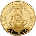Великобритания 100 фунтов 2019 Йейл Бофорт серия Звери Королевы (GB 100&#163; 2019 Queen's Beast Yale of Beaufort Gold Coin).Арт.67
