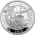  2  2019  (GB 2&#163; 2019 Britannia 1 Oz Silver Coin)..67