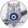 Ниуэ 1 доллар 2019 Сова Амулет (Niue 1$ 2019 Owl Amulet Silver Coin).Арт.67