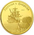    10  2018   (Antigua&Barbuda 10$ 2018 Ship Rum Runner 1Oz Gold Coin)..67
