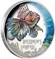 Тувалу 1 доллар 2019 Рыба Крылатка серия Смертельно Опасные (Tuvalu 1$ 2019 Deadly and Dangerous LionFish 1Oz Silver Coin).Арт.92