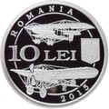 Румыния 10 леи 2015 Авиационный Корпус Румынии 100 лет Самолет Фарман и Блерио (2015 Romania 10 lei 100 Years since The Establishment of the Romanian Aviation Corps Silver Coin).Арт.67