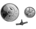 Южная Африка 2 ранда + 2,5 цента 2019 Аполлон 11 и Рейнджер Космос Набор 2 Монеты (2019 South Africa R2 and 2,5c Inventions Polymer Putty Moon Landing Silver Proof Set).Арт.75