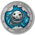 Барбадос 5 долларов 2020 Пятнистый Тюлень Подводный Мир (Barbados 5$ 2020 Spotted Seal Underwater World 3oz Silver).Арт.65