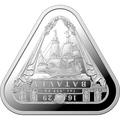 Австралия 1 доллар 2019 Корабль Батавия Австралийские Кораблекрушения (Australia 1$ 2019 Batavia Australian Shipwrecks First Triangular Bullion 1 oz Silver Coin).Арт.65