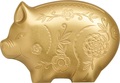 Монголия 1000 тугриков 2019 Веселая Свинья Фигурка (Mongolia 1000 Togrog 2019 Gilded Jolly Pig Silver Coin 1oz).Арт.000697957128/65