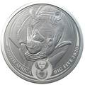 Южная Африка 5 рандов 2020 Носорог Большая Африканская Пятерка (South Africa 5R 2020 Rhino Big Five 1oz Silver Coin) Блистер.Арт.Е85