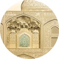 Палау 500 долларов 2020 Пло&#769;щадь На&#769;кш-э Джаха&#769;н в Исфахане серия Тиффани (Palau 500$ 2020 Naghsh-e Jahan Square in Isfahan Tiffany Art 5oz Gold Coin).Арт.65