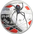 Ниуэ 10 долларов 2020 Красноспинный Паук Всемирная Денежная Ярмарка (Niue 2020 $10 Deadly & Dangerous Red-Back Spider 5oz Silver Proof Coin World Money Fair).Арт.88
