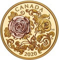 Канада 200 долларов 2020 Роза Королева Елизавета (Canada 200$ 2020 The Queen Elizabeth Rose 1 oz Gold Coin).Арт.85