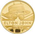 Великобритания 25 фунтов 2020 Элтон Джон Легенды Музыки (GB 25&#163; 2020 Elton John Music Legends Quarter-Ounce Gold Proof Coin).Арт.82
