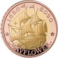 Великобритания 2 фунта 2020 Мейфлауэр Корабль Биметалл (GB 2&#163; 2020 Mayflower Gold Proof Coin).Арт.90