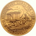   100  1992     (Solomon Isl 100$ 1992 50th Anniversary of the Battle of the Coral Sea 1oz Gold Coin)..K1,8G/92