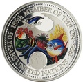 Палау 20 долларов 1995 50 лет ООН Защита Морской Жизни (Palau 1995 $20 United Nations 50th Anniversary Marine Life Protection 5Oz Silver Coin).Арт.92