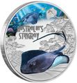 Тувалу 1 доллар 2021 Скат серия Смертельно Опасные ( Tuvalu 1$ 2021 Deadly and Dangerous Stingray 1oz Silver Coin ).Арт.92