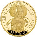 Великобритания 100 фунтов 2021 Грифон Эдуарда III серия Звери Королевы (GB 100&#163; 2021 Queen's Beast Griffin of Edward III 1oz Gold Proof Coin).Арт.90