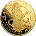 Великобритания 500 фунтов 2020 Белый Лев Мортимера серия Звери Королевы (GB 500&#163; 2020 Queen's Beast White Lion of Mortimer 5oz Gold Coin).Арт.90