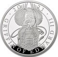 Великобритания 2 фунта 2021 Грифон Эдуарда III серия Звери Королевы (GB 2&#163; 2021 Queen's Beast Griffin of Edward III 1oz Silver Proof Coin).Арт.90