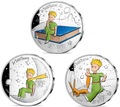 Франция 10 евро 2021 Маленький Принц Книга Луна Лиса Набор Три Монеты ( France 10 euro 2021 The Little Prince Masterpiece Moon Fox Silver Set 3 Coins ).Арт.90