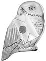Франция 10 евро 2021 Гарри Поттер Хедвиг Букля Полярная Сова ( France 10 euro 2021 Harry Potter Hedwig Owl Silver Coin ).Арт.90