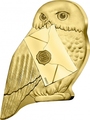 Франция 200 евро 2021 Гарри Поттер Хедвиг Букля Полярная Сова ( France 200 euro 2021 Harry Potter Hedwig Owl 1oz Gold Coin ).Арт.90