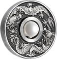 Тувалу 1 доллар 2017 Дракон и Жемчуг (Tuvalu 1$ 2017 Dragon & Pearl 1oz Siler Coin).Арт.92