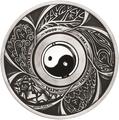 Тувалу 1 доллар 2016 Инь Янь Вращающийся Шарм (Tuvalu 1$ 2016 Yin Yang Rotating Charm 1oz Siler Coin).Арт.92