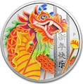 Тувалу 1 доллар 2019 Дракон Китайский Новый Год (Tuvalu 1$ 2019 Chinese New Year Dragon 1oz Siler Coin).Арт.92
