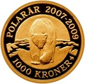  1000  2007      (Denmark 1000 Kroner 2007 International Polar Year Polar Bear Gold Coin)..30498K0,55G/E92