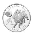 Канада 15 долларов 2011. Год Кролика