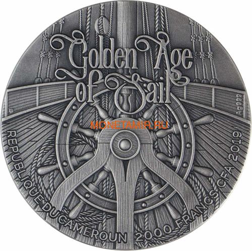  2000  2019           (Cameroon 2000 Francs 2019 Revenge Queen Anne's Blackbeard's Ship 2 oz Silver Coins)..67 (,  2)