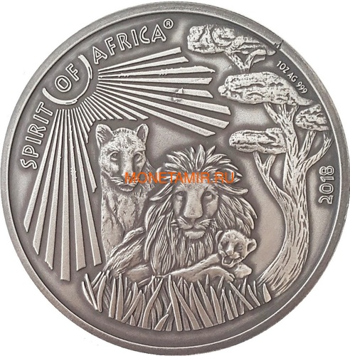  1000     10     1000   25  2018     5   (Cameroon 1000FCFA Congo Dem 10F Congo Rep 1000FCFA Ghana 25C 2018 Spirit of Africa Lions Prestige Set)..002185757241/65 (,  2)