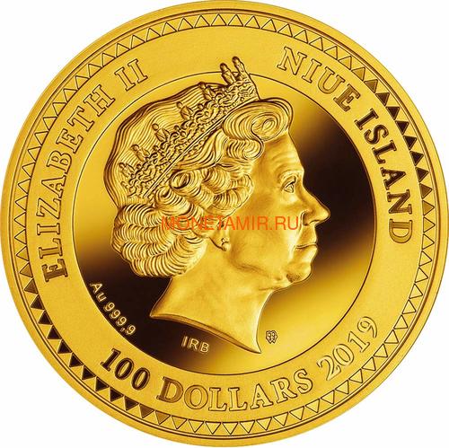  100  2019    (Niue 100$ 2019 Tree of Luck Diamond 1,5 Oz Gold Coin)..75 (,  1)