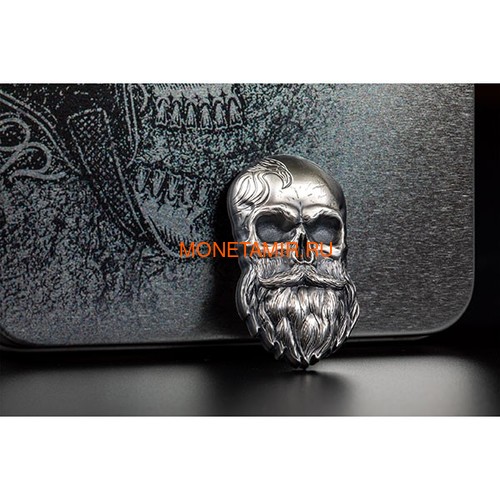  5  2019   (Palau 5$ 2019 Biker Skull 1 oz Silver Coin)..65 (,  3)