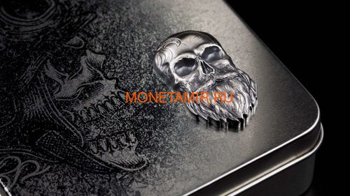  5  2019   (Palau 5$ 2019 Biker Skull 1 oz Silver Coin)..65 (,  4)