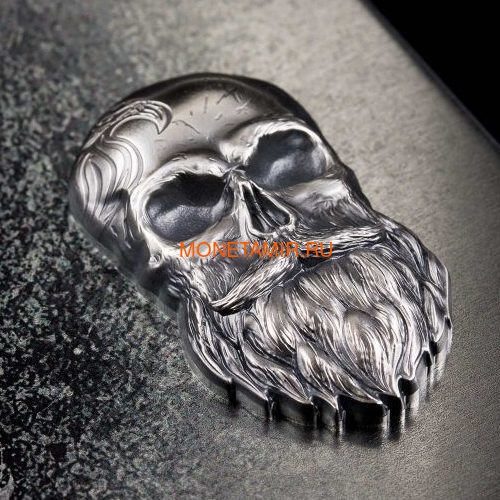  5  2019   (Palau 5$ 2019 Biker Skull 1 oz Silver Coin)..65 (,  1)